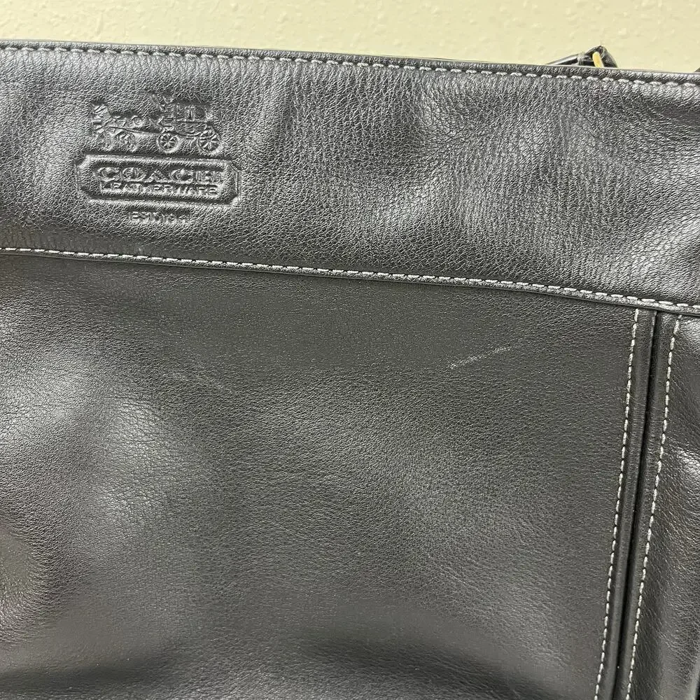 Coach Legacy Zoe Leather Hobo Shoulder Bag Black Style 12671 Brass Dust Bag